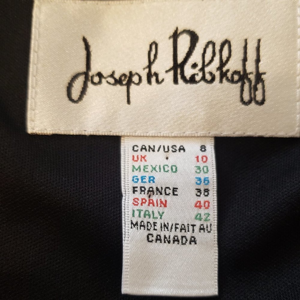 Joseph Ribkoff Damask Color Blocking Dress - Picture 4 of 5